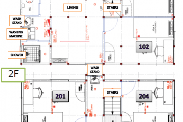 Entire room arrangement/ground plan　全体間取・平面図