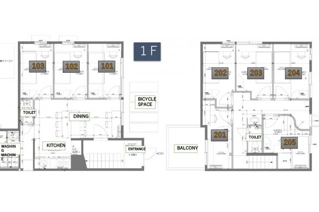 Entire room arrangement/ground plan　全体間取・平面図