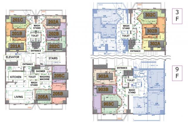 Entire room arrangement/ground plan　全体間取・平面図