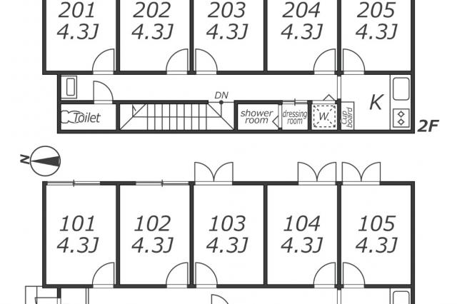 Entire room arrangement/ground plan　全体間取・平面図