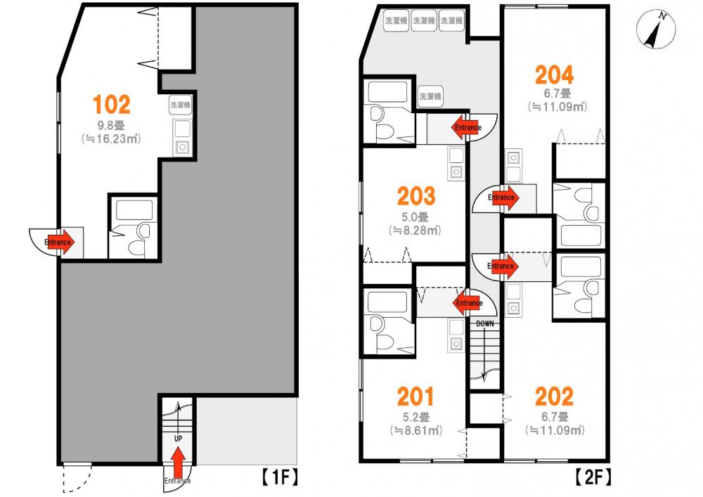 Entire room arrangement/ground plan　全体間取・平面図