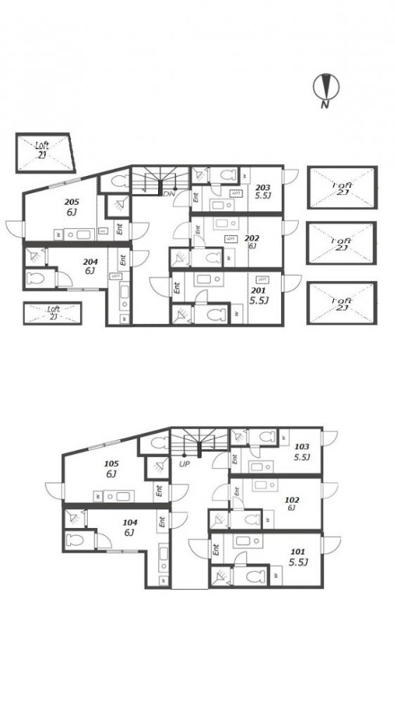 Entire room arrangement/ground plan　全体間取・平面図