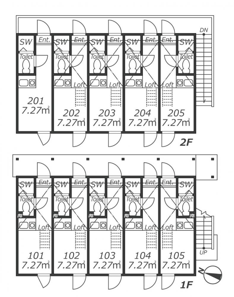 Entire room arrangement/ground plan　全体間取・平面図