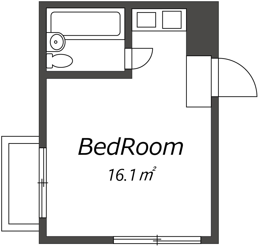 Entire room arrangement/ground plan　全体間取・平面図