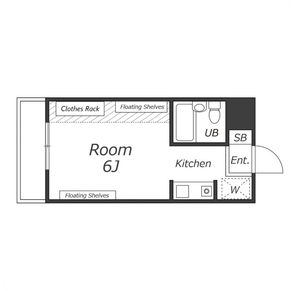 Entire room arrangement/ground plan 全体間取・平面図