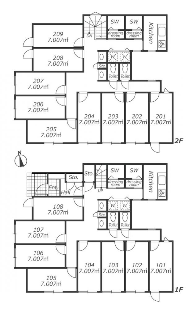 Entire room arrangement/ground plan　全体間取・平面図