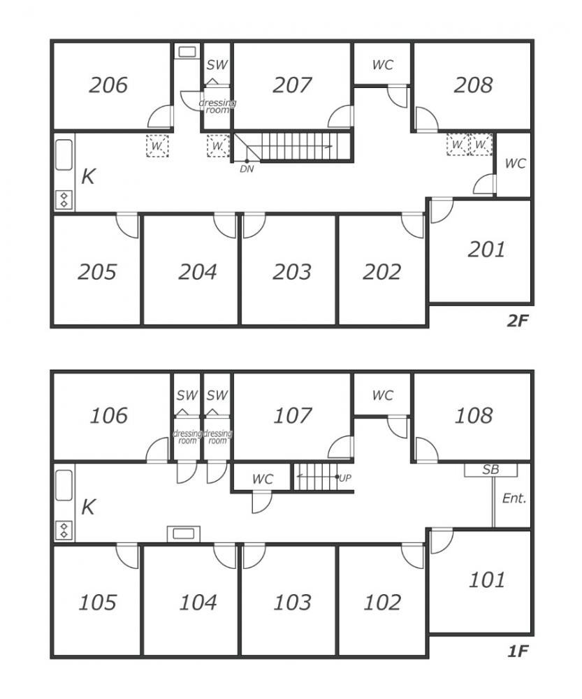 Entire room arrangement/ground plan　全体間取・平面図