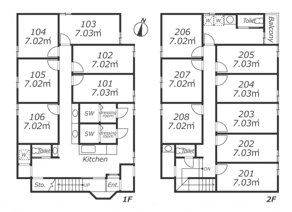 Entire room arrangement/ground plan　全体間取・平面図