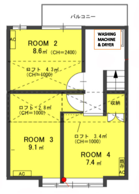 Entire room arrangement/ground plan　全体間取・平面図