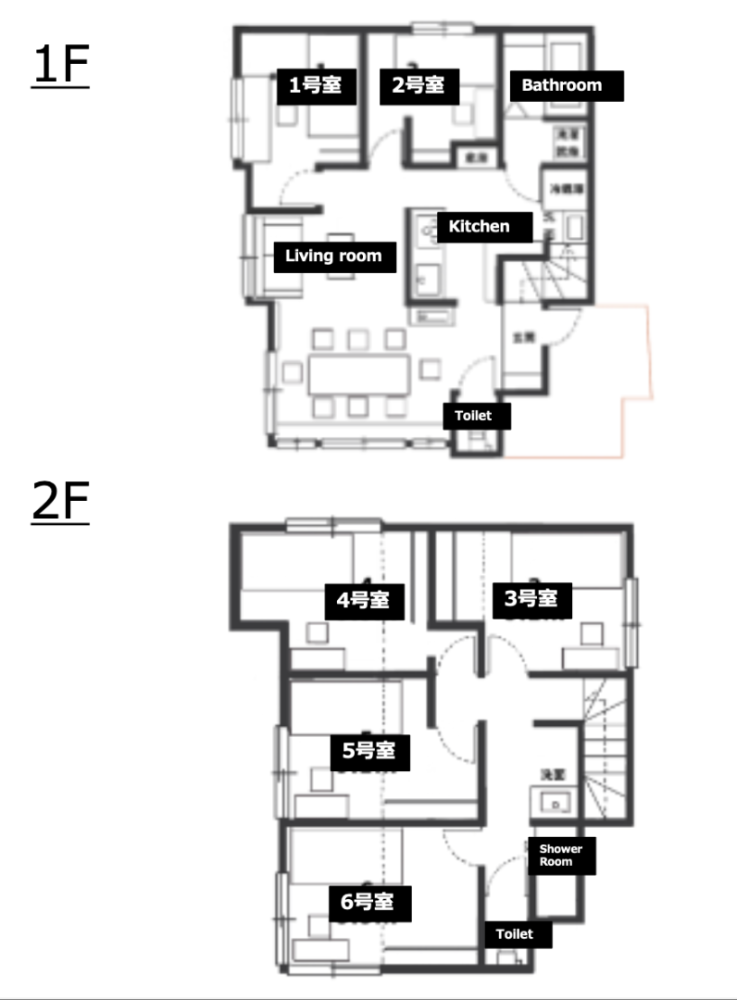Entire room arrangement/ground plan　全体間取・平面図