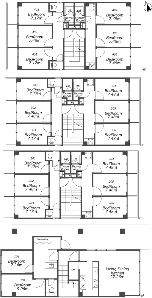 Entire room arrangement/ground plan　全体間取・平面図