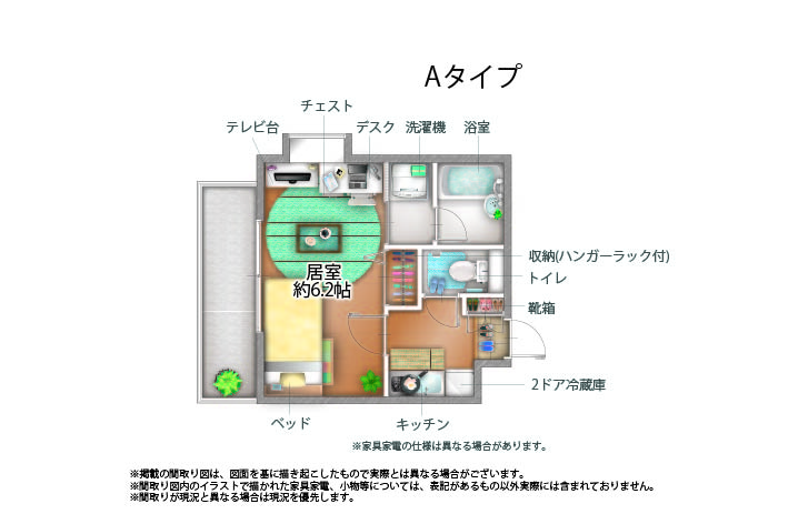Entire room arrangement/ground plan 全体間取・平面図