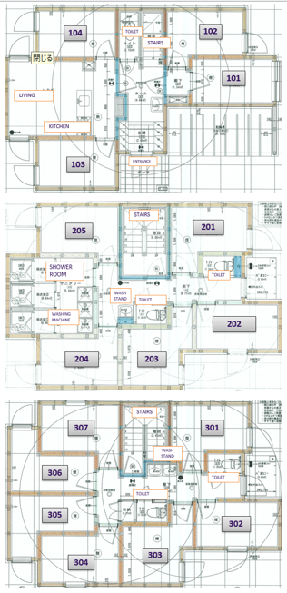 Entire room arrangement/ground plan　全体間取・平面図