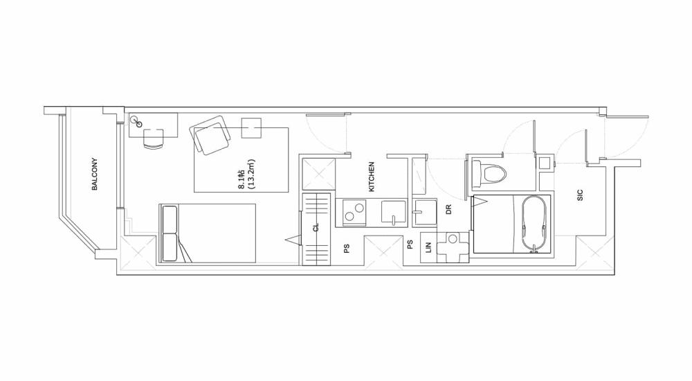 Entire room arrangement/ground plan　全体間取・平面図