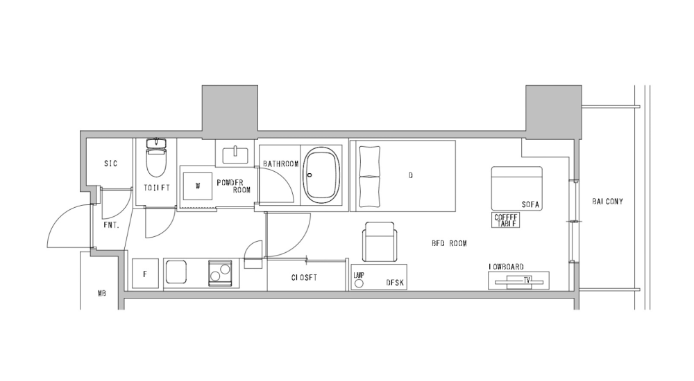 Entire room arrangement/ground plan　全体間取・平面図