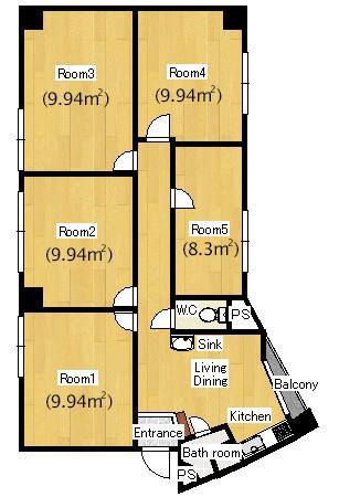 Entire room arrangement/ground plan　全体間取・平面図