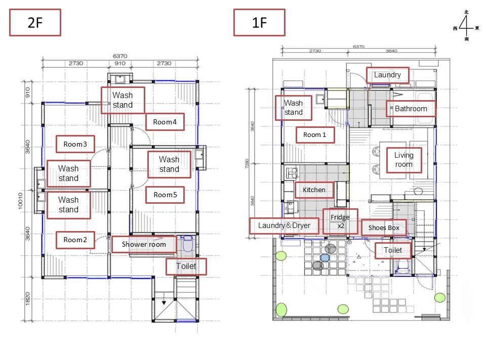 Entire room arrangement/ground plan　全体間取・平面図