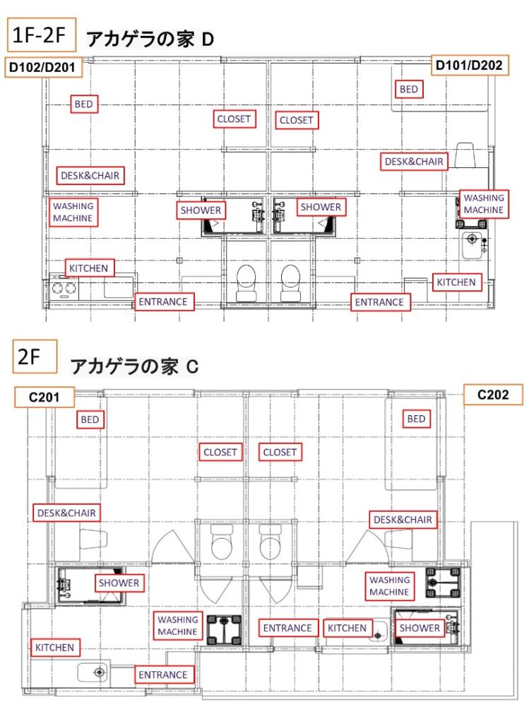 Entire room arrangement/ground plan　全体間取・平面図