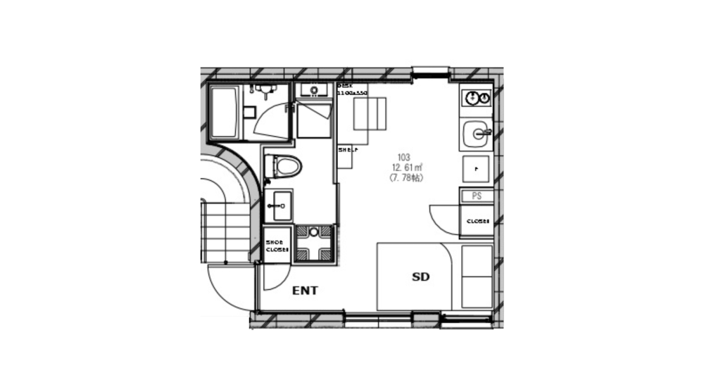 Entire room arrangement/ground plan　全体間取・平面図