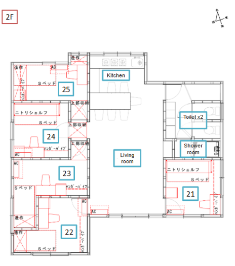 Entire room arrangement/ground plan　全体間取・平面図