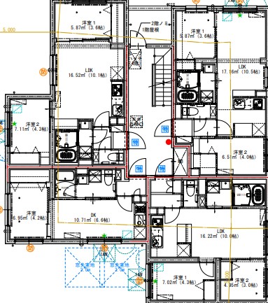 Entire room arrangement/ground plan　全体間取・平面図