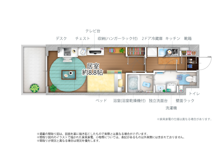 Entire room arrangement/ground plan　全体間取・平面図