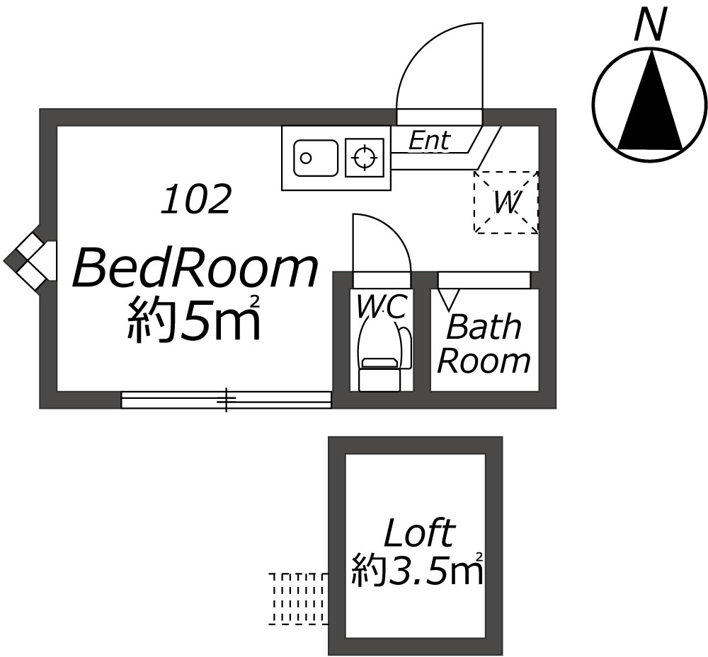 Entire room arrangement/ground plan　全体間取・平面図