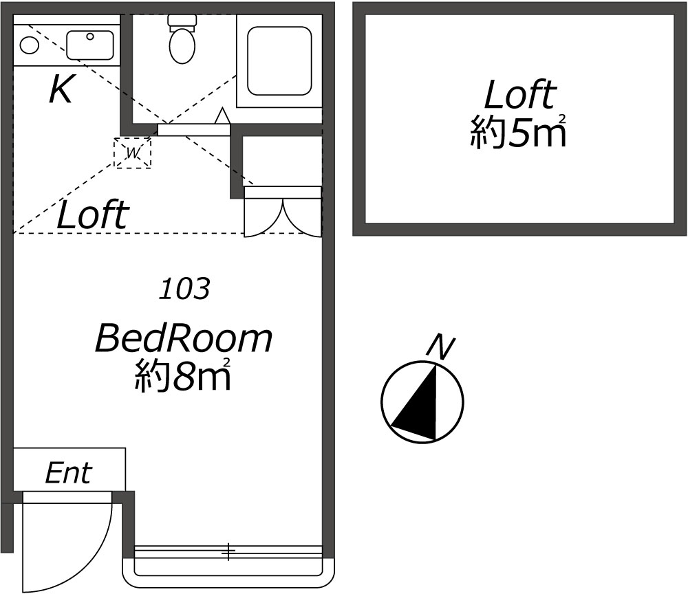 Entire room arrangement/ground plan　全体間取・平面図