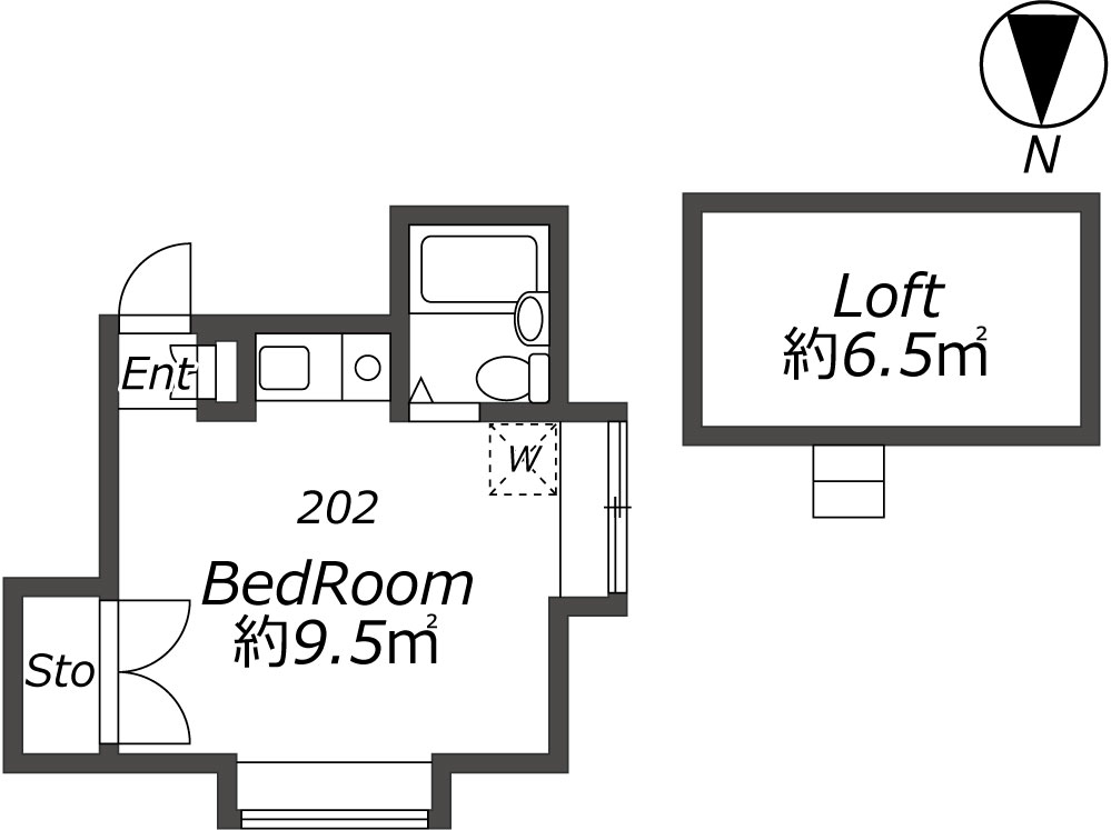 Entire room arrangement/ground plan　全体間取・平面図