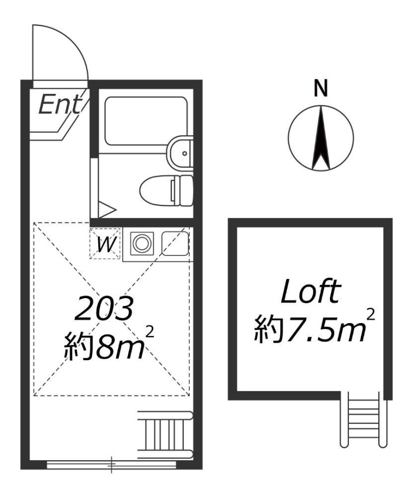 Entire room arrangement/ground plan　全体間取・平面図