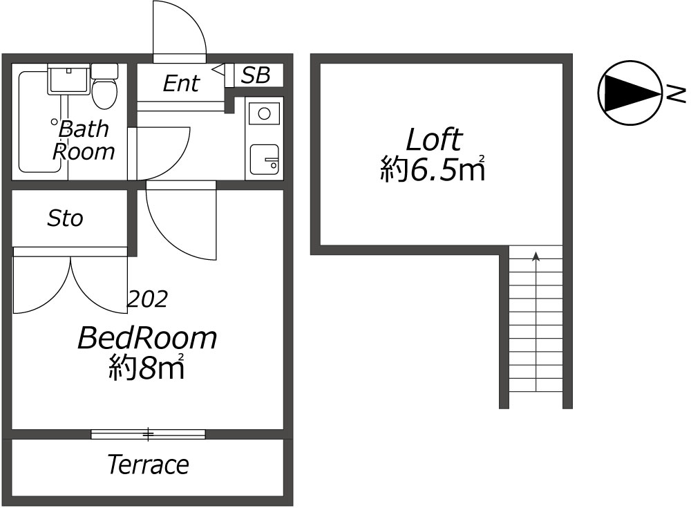 Entire room arrangement/ground plan　全体間取・平面図