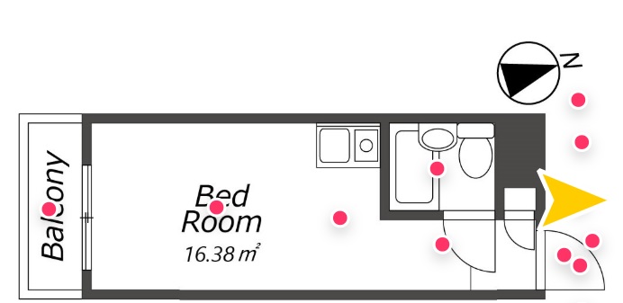 Entire room arrangement/ground plan　全体間取・平面図
