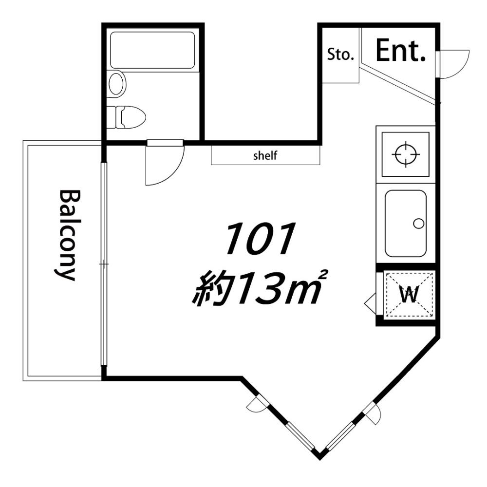 Entire room arrangement/ground plan　全体間取・平面図