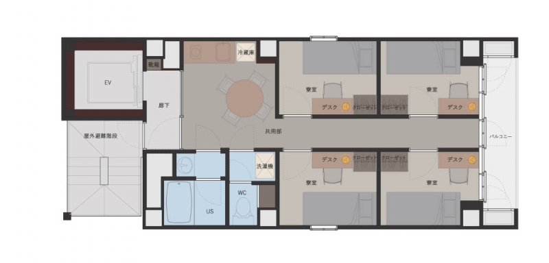 Entire room arrangement/ground plan　全体間取・平面図