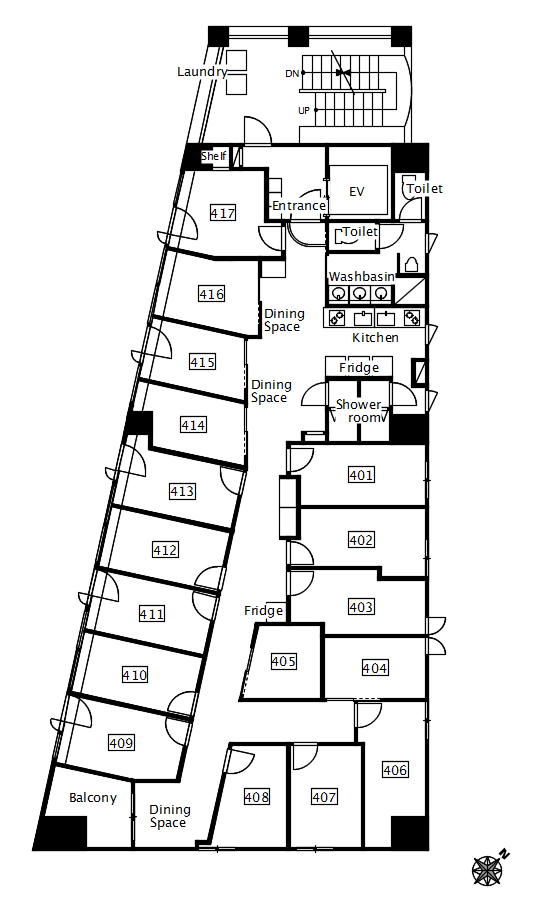 Entire room arrangement/ground plan　全体間取・平面図
