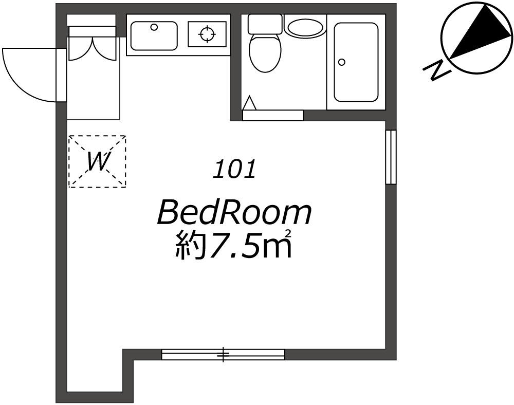 Entire room arrangement/ground plan 全体間取・平面図