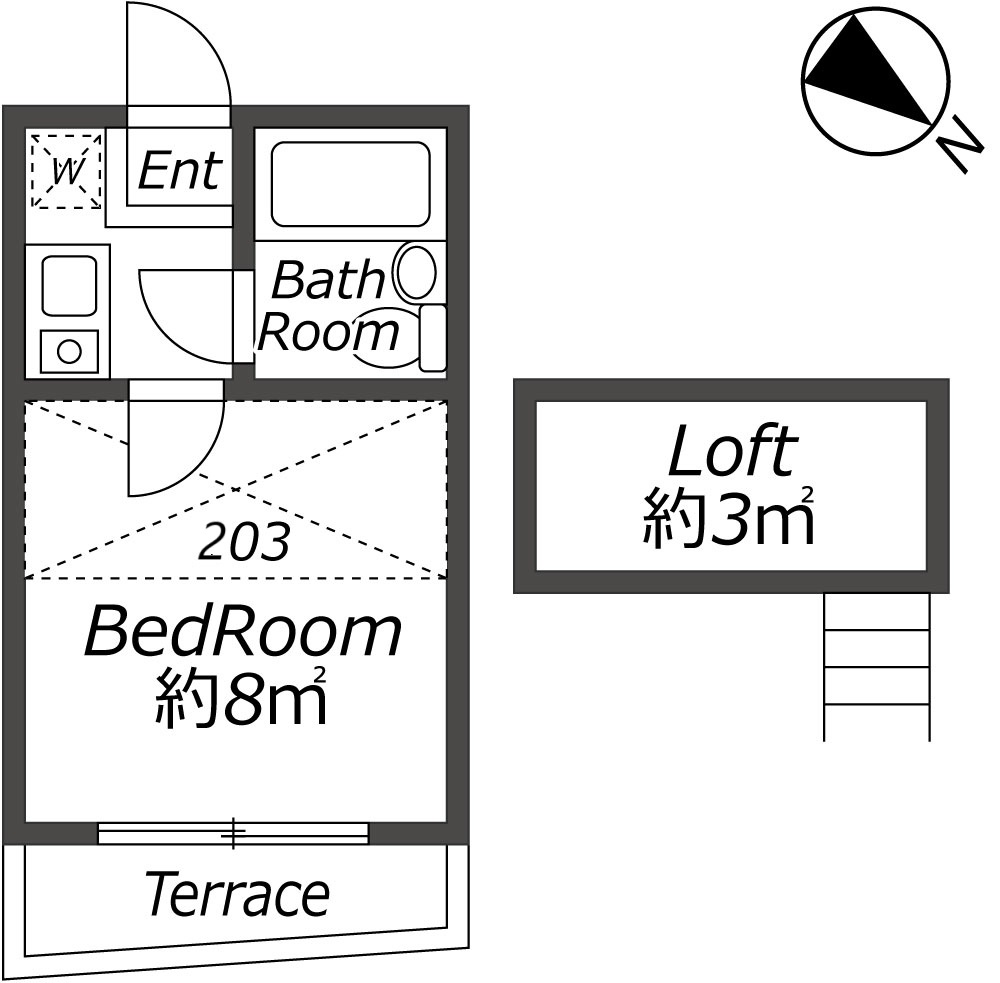 Entire room arrangement/ground plan　全体間取・平面図