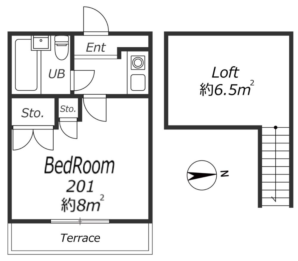Entire room arrangement/ground plan　全体間取・平面図
