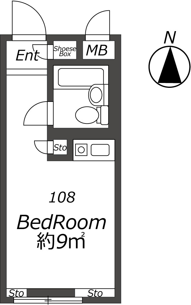 Entire room arrangement/ground plan 全体間取・平面図