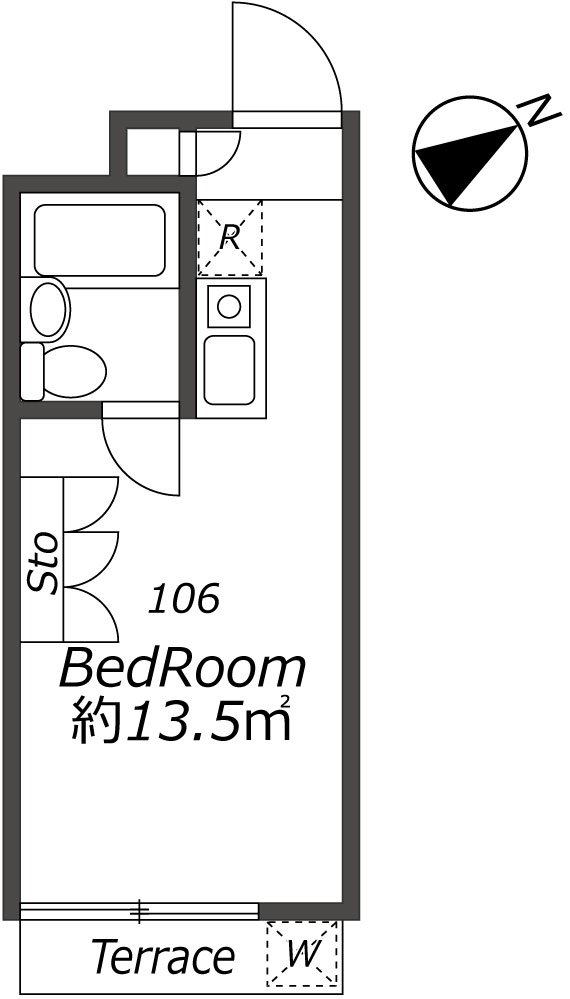 Entire room arrangement/ground plan　全体間取・平面図