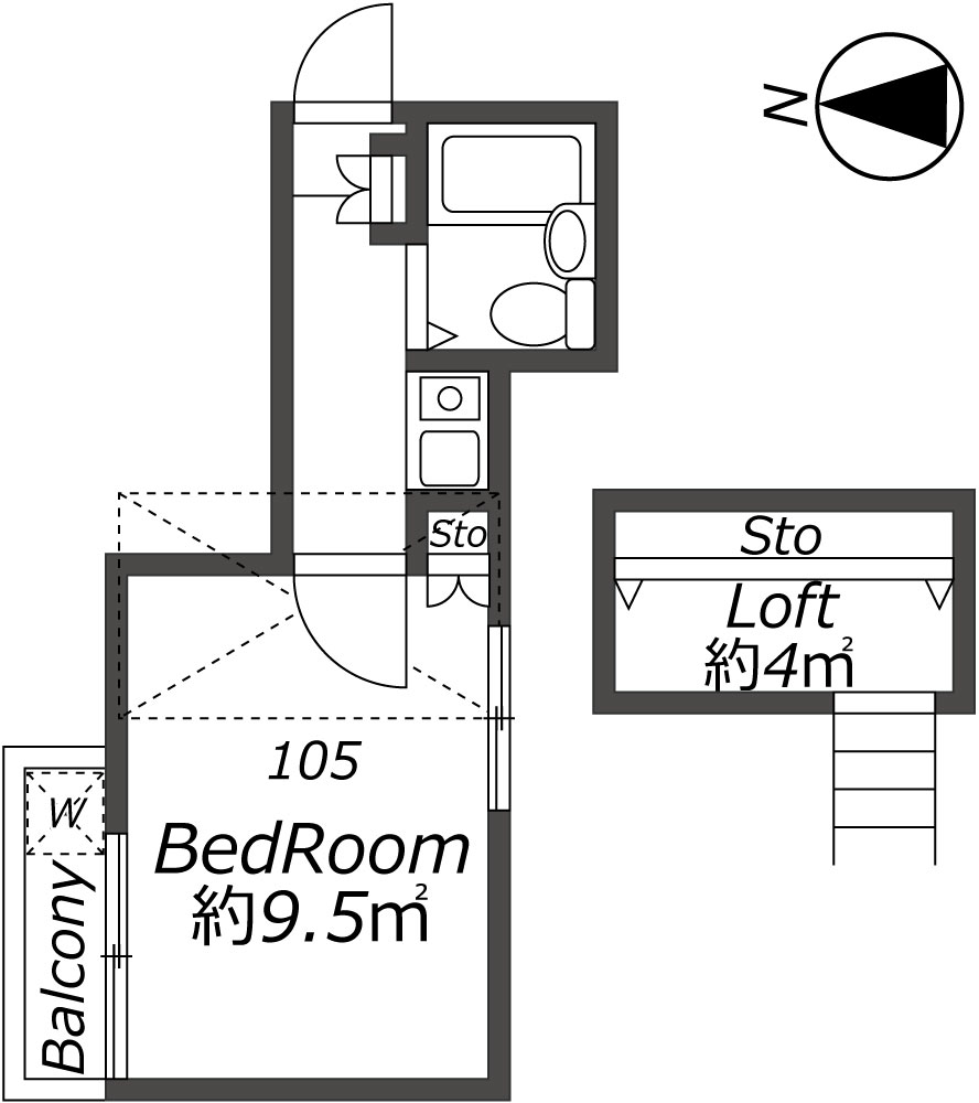 Entire room arrangement/ground plan　全体間取・平面図