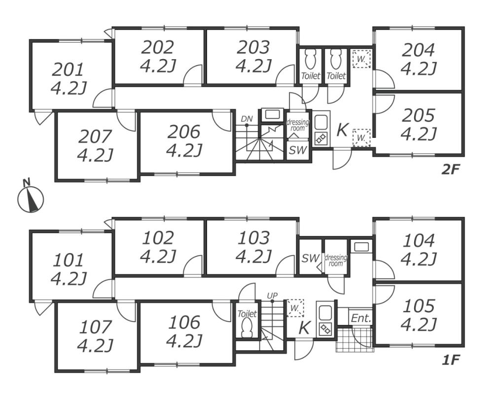 Entire room arrangement/ground plan 全体間取・平面図