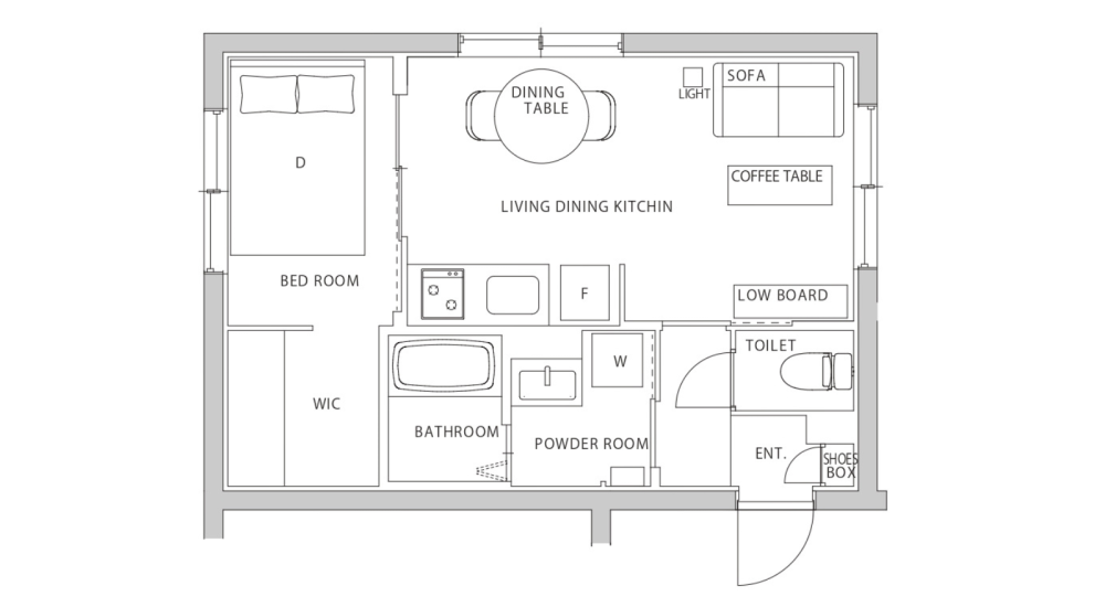 Entire room arrangement/ground plan　全体間取・平面図