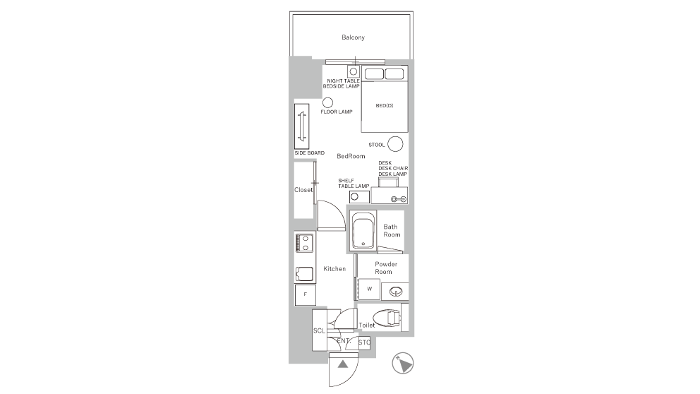 Entire room arrangement/ground plan　全体間取・平面図