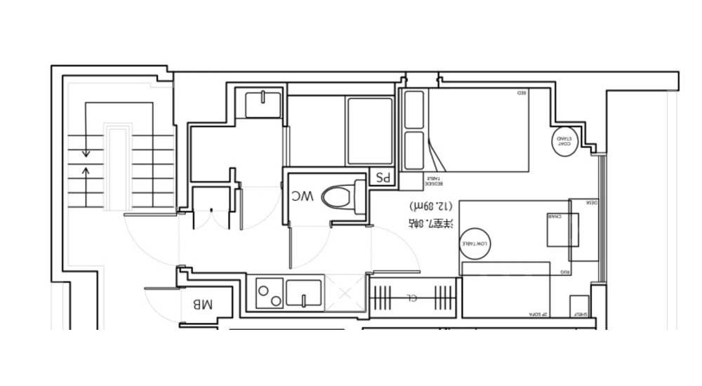 Entire room arrangement/ground plan　全体間取・平面図