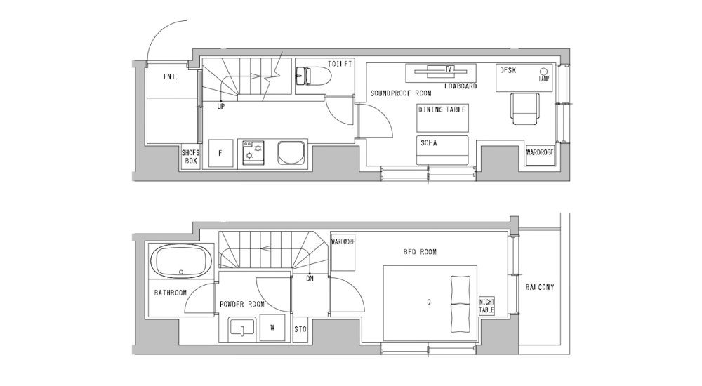 Entire room arrangement/ground plan　全体間取・平面図