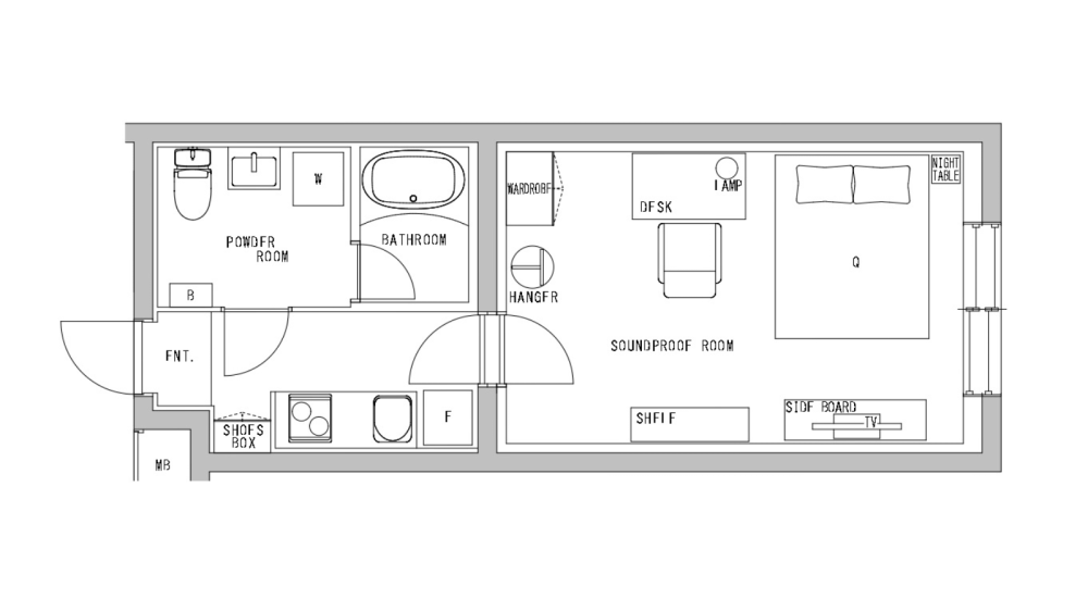 Entire room arrangement/ground plan　全体間取・平面図