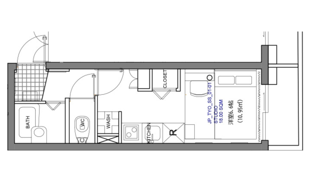 Entire room arrangement/ground plan 全体間取・平面図