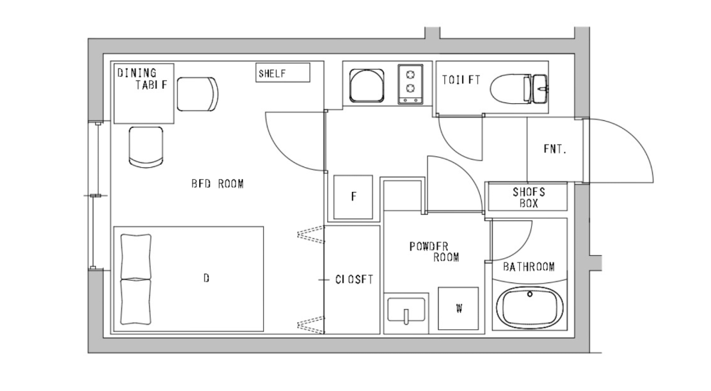 Entire room arrangement/ground plan　全体間取・平面図