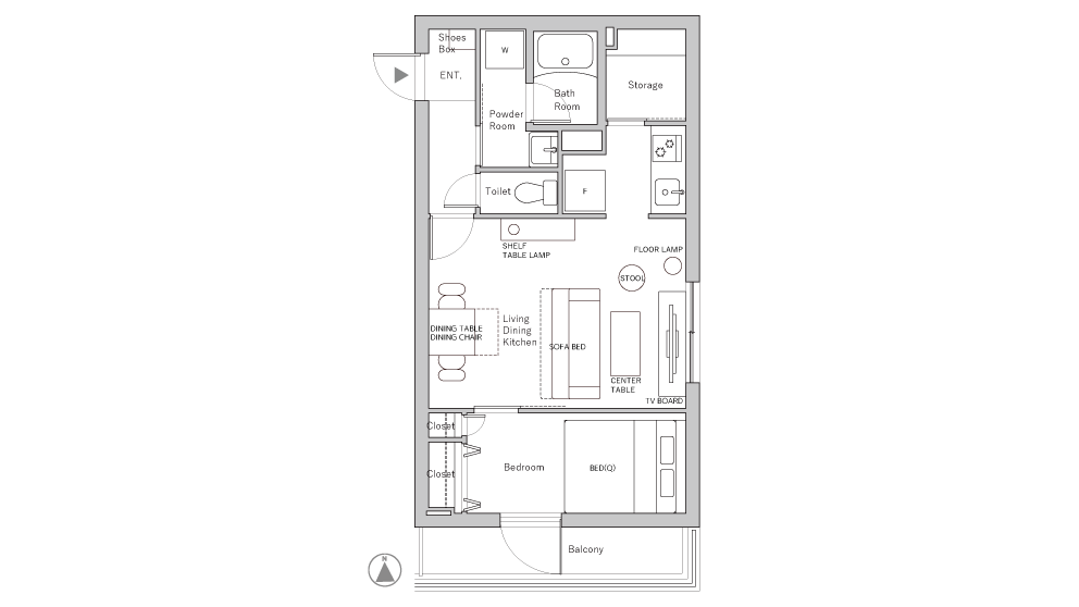 Entire room arrangement/ground plan　全体間取・平面図